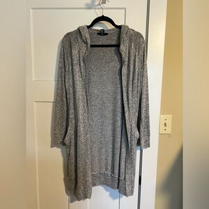 Forever 21 long hooded cardigan with pockets